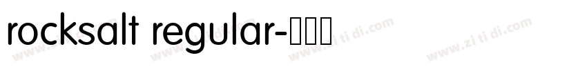 rocksalt regular字体转换